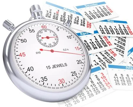 Timer with calendar Stock Illustration