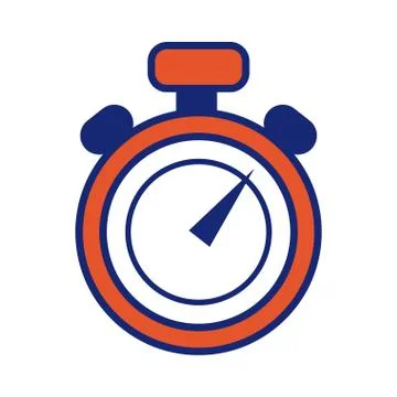 Timer chronometer counter line and fill style Stock Illustration