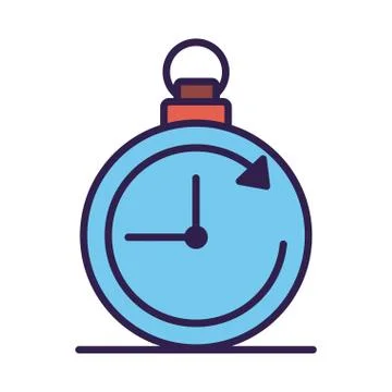 Timer chronometer counter line and fill style Stock Illustration