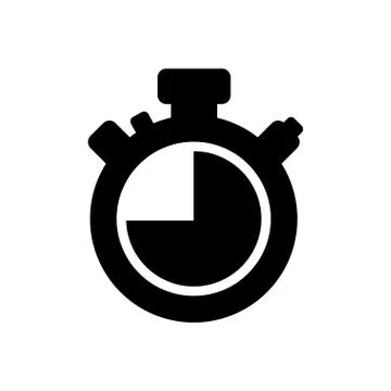 Timer chronometer isolated Illustrazione stock