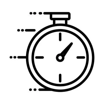 Timer chronometer line style icon 스톡 일러스트