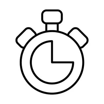 Timer chronometer line style icon 库存插图