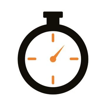 Timer chronometer silhouette style icon 스톡 일러스트