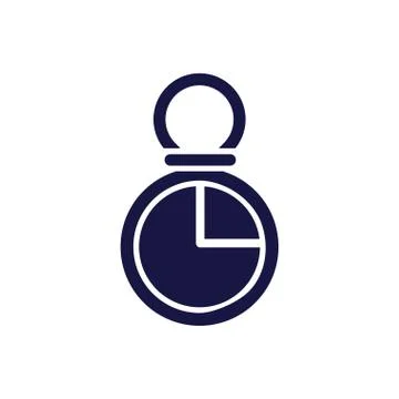 Timer chronometer silhouette style icon Stock Illustration
