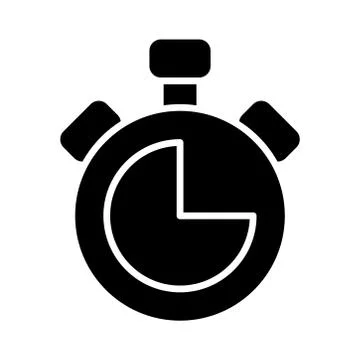 Timer chronometer silhouette style icon イラスト素材