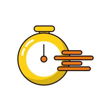 Timer chronometer speed isolated icon Illustrazione stock