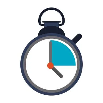 Timer chronometer symbol isolated cartoon Stock Illustration