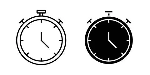 Timer clock icon Illustration designs pack for Web Stock Illustration
