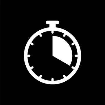 Timer clock icon ui simple style flat illustration Stock Illustration