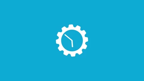 Timer clock with settings icon. Stock Footage 277493154