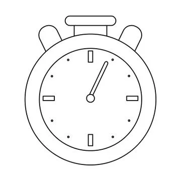 Timer clock symbol black and white 스톡 일러스트