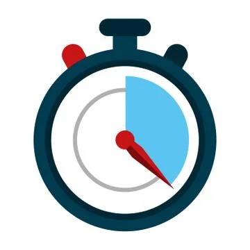 Timer clock symbol isolated Illustrazione stock