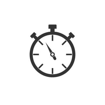 Timer, clock, time, icon. Vector illustration, flat design. Stock Illustration