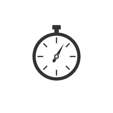 Timer, clock, time, icon. Vector illustration, flat design. Stock Illustration