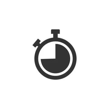 Timer, clock, time, icon. Vector illustration, flat design. Stock Illustration