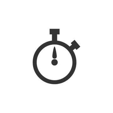 Timer, clock, time, icon. Vector illustration, flat design. Stock-Illustration