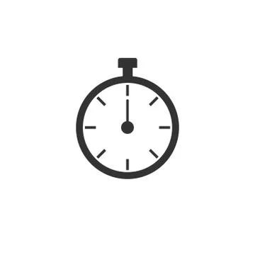Timer, clock, time, icon. Vector illustration, flat design. Stock Illustration