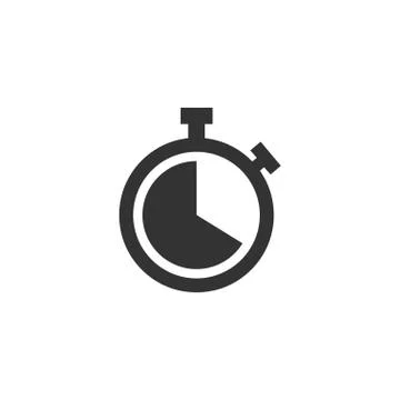 Timer, clock, time, icon. Vector illustration, flat design. Stock Illustration