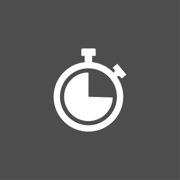 Timer, clock, time, icon. Vector illustration, flat design. Stock Illustration
