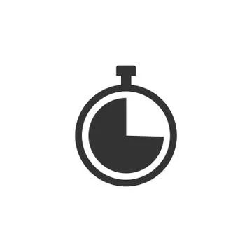 Timer, clock, time, icon. Vector illustration, flat design. Stock Illustration