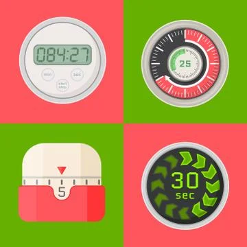 Timer clocks vector watch stopwatch countdown symbol hour illustration time sign イラスト素材