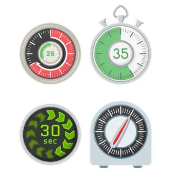 Timer clocks vector watch stopwatch countdown symbol hour illustration time sign 스톡 일러스트