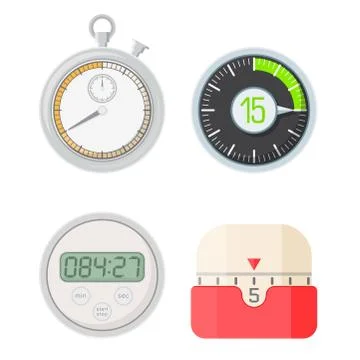 Timer clocks vector watch stopwatch countdown symbol hour illustration time sign イラスト素材