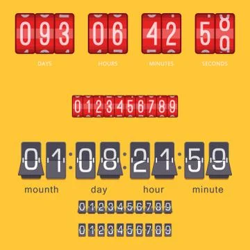 Timer clocks vector watch stopwatch countdown symbol hour illustration time sign Stockillustratie