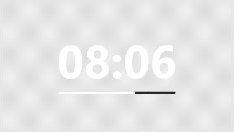 Timer Countdown 60 Seconds Digital Clock Animation 動画素材 344720902