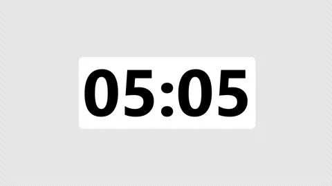 Timer Countdown 60 Seconds Digital Clock Animation Stock Footage 344723765