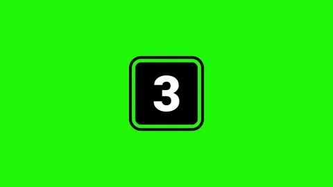 Timer countdown animation numbers animated time 5 to 1 seconds green screen 4 Stock Footage 330114041