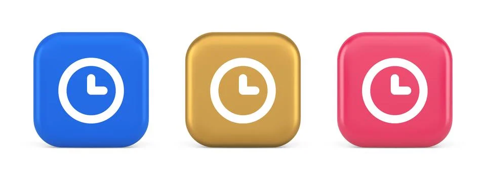 Timer countdown deadline control button time management watch web app design  Stock Illustration