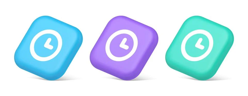 Timer countdown deadline control button time management watch web app design  Stock Illustration