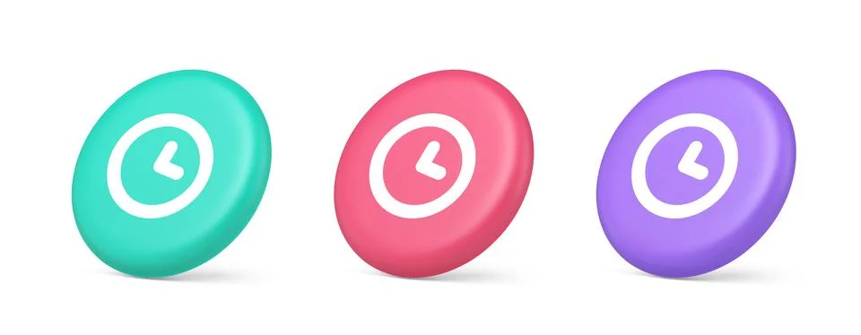 Timer countdown deadline control button time management watch web app design  Stock Illustration