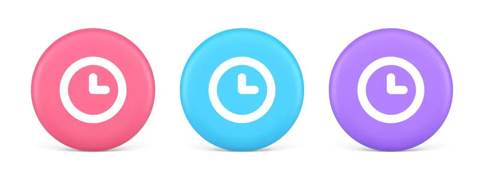 Timer countdown deadline control button time management watch web app design  Stock Illustration