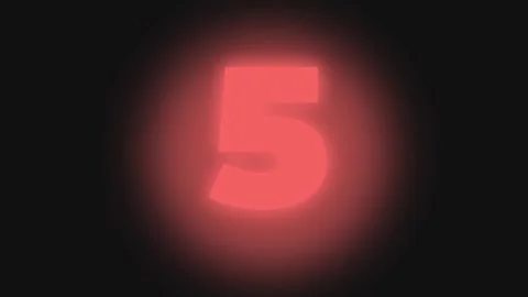 Timer countdown vector glowing animation. Ten to one countdown timer animation. Video stock 313737219
