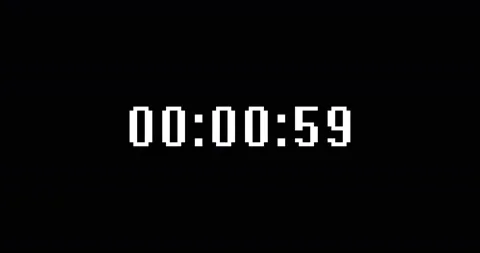 Timer counts twenty seconds, white numbers on a black background Stock Footage 106023483