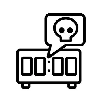 The timer deadline icon vector outline illustration Stockillustratie
