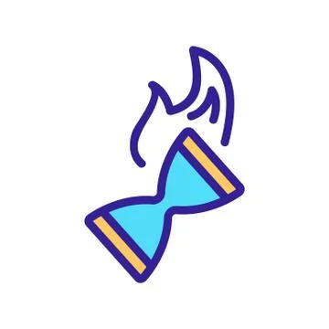 The timer deadline icon vector outline illustration 스톡 일러스트