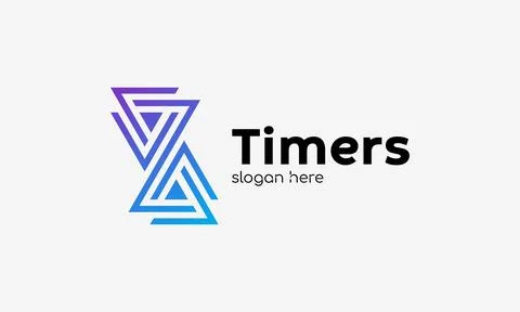 Timer deadline sand triangle arrows concept watch clock hour minute second .. Illustrazione stock