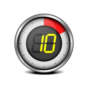 Timer digital 10 Stock Illustration