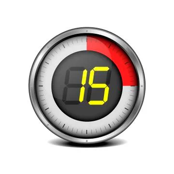 Timer digital 15 Stock Illustration