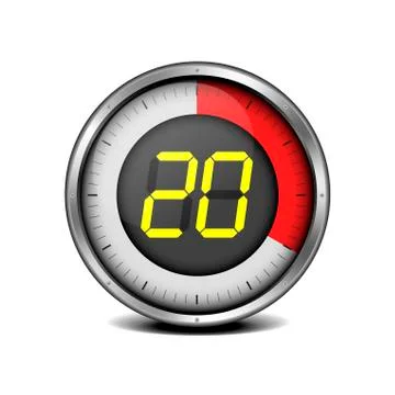 Timer digital 20 Stock-Illustration