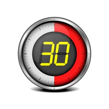 Timer digital 30 Stock Illustration