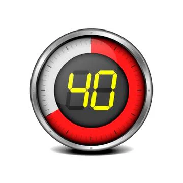 Timer digital 40 Stock-Illustration
