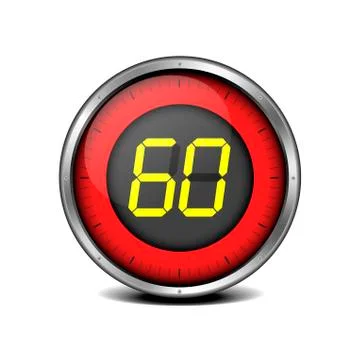 Timer digital 60 Stock Illustration