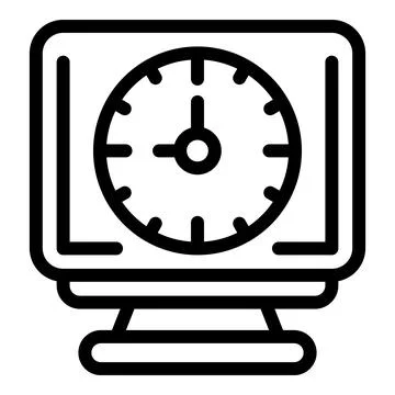 Timer digital detox icon outline vector. Social media Stock Illustration