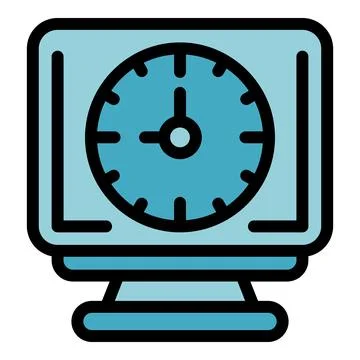 Timer digital detox icon vector flat Stock Illustration