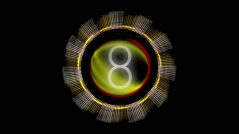 Timer with digital numbers with night background Stock Footage 228357014
