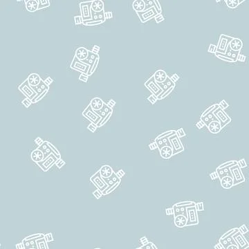 Timer drip water irrigation line seamless pattern イラスト素材